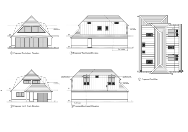 Two Storey Rear and Side Roof Extensions with obscure glazing roof lights in Great Shelford