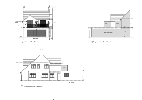 Single Storey Flat Roof Rear Extension Milton Road, Cambridge
