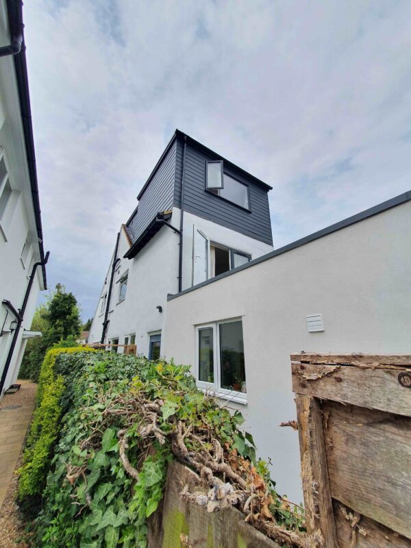 Single Storey Flat Roof Rear Extension with Roof Terrace and Roof Extensions in Milton Road, Cambridge