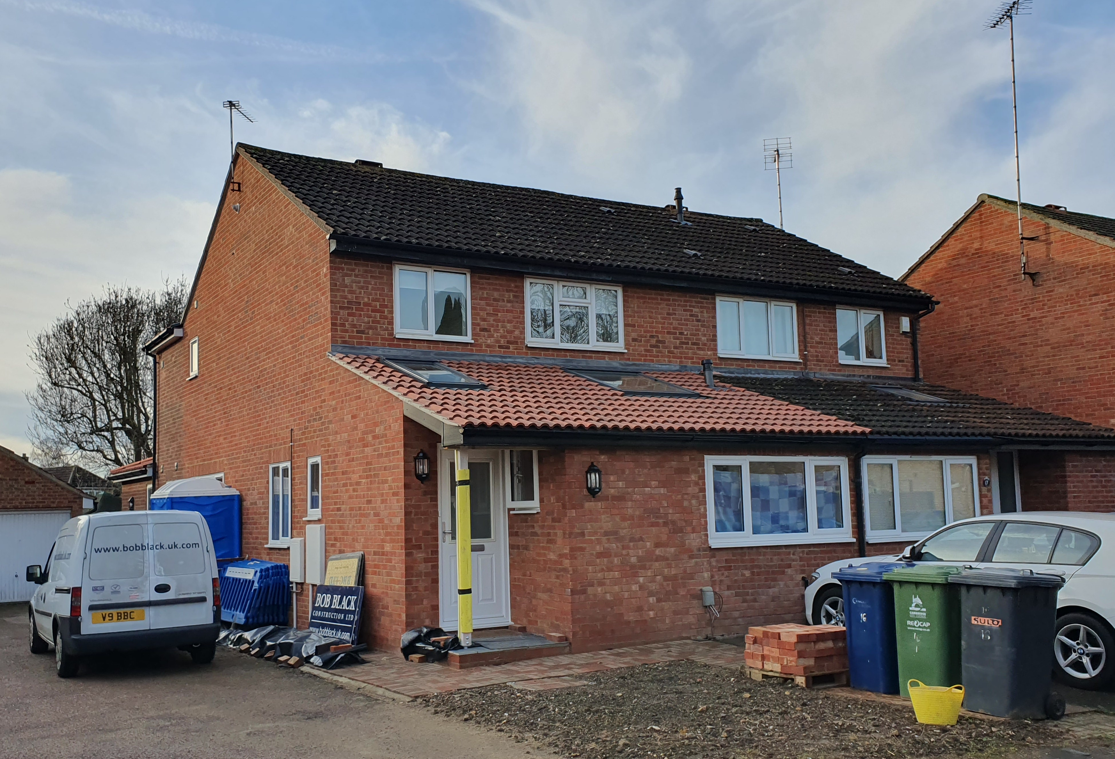 Single Storey Front Extension and Two Story Rear Extension in Missleton Court, Cambridge
