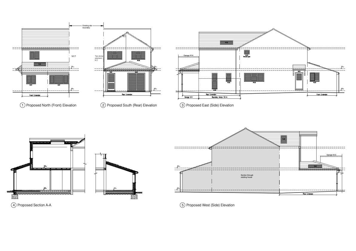 Single Storey Front Extension and Two Story Rear Extension in Missleton Court, Cambridge